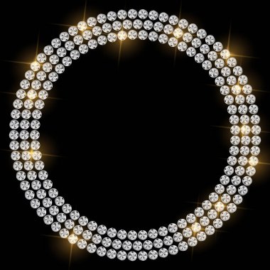 Soyut Lüks Kara Elmas Arkaplan Vektör İllüstrasyonu EPS10