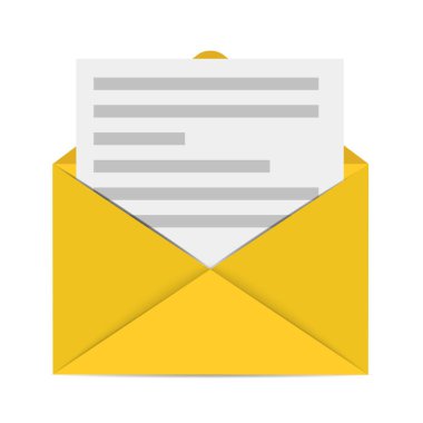 Uzun Gölgeli E- posta Düz Simgesi, Vektör Resimleri Bölüm 10