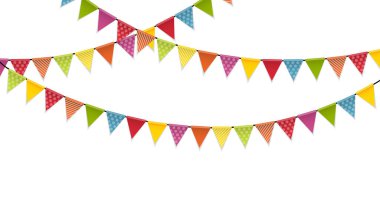 Bayrak Vektörü İllüstrasyonlu Parti Arkaplanı. EPS10