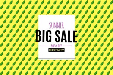 Frame ile Soyut Yaz Satışı Arkaplanı. Vektör İllüstrasyonu