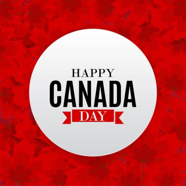 Kanada Günü Geçmiş Kutlama Kartın kutlu olsun. Vektör Illustration EPS10