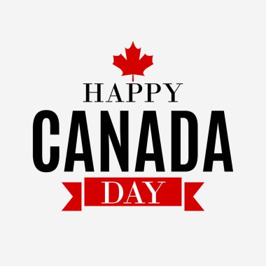 Kanada Günü Geçmiş Kutlama Kartın kutlu olsun. Vektör Illustration EPS10
