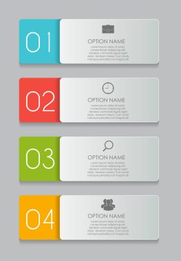 İş vektörü illüstrasyonu için bilgi şablonları. eps10