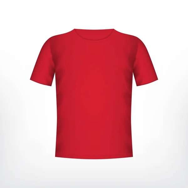 Mens red t-shirt — Stock Vector