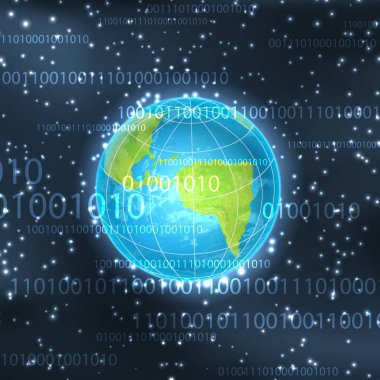 gezegen ile ikili arka plan