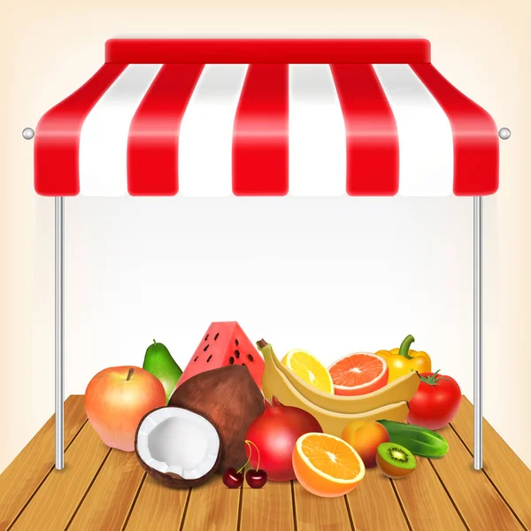 Fruit markt concept — Stockvector