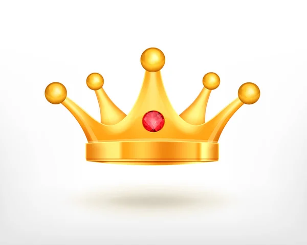 Icon of golden crown — Stock Vector