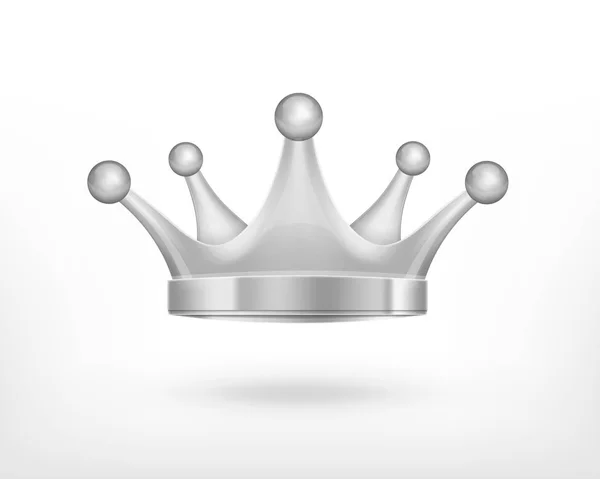 Икона серебряной короны — стоковый вектор