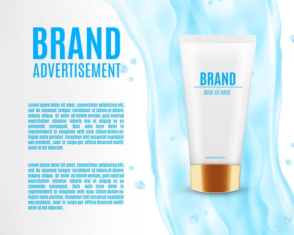 Vorlage für kosmetische Werbung — Stockvektor