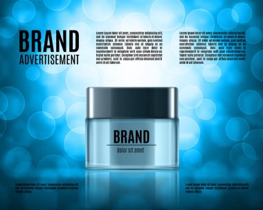 Kozmetik reklamları şablonu.