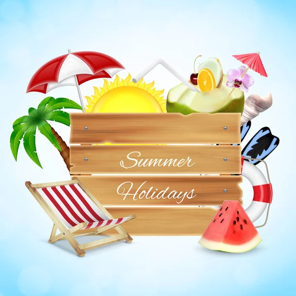 Концепция летнего отдыха — стоковый вектор