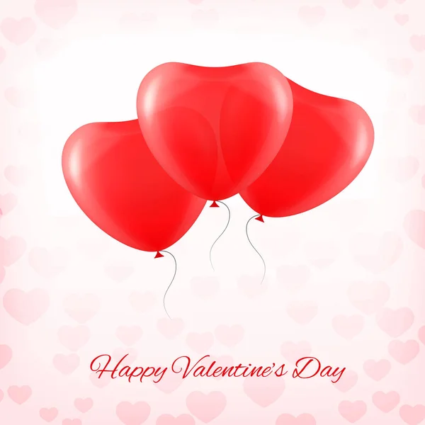 Heart red transparent balloon — Stock Vector