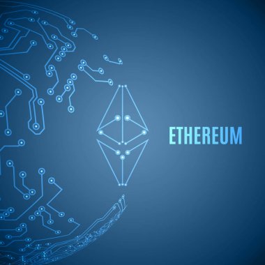 Stilize ethereum Kripto para birimi işareti