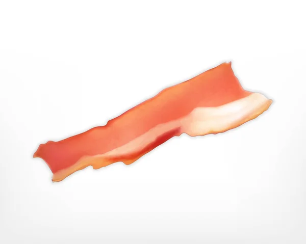 Bacon terisolasi di latar belakang putih - Stok Vektor