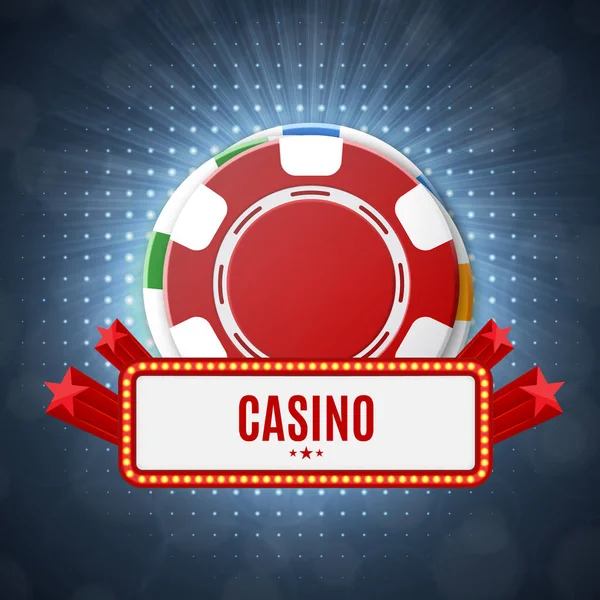 Casinofiches. Bovenaanzicht — Stockvector