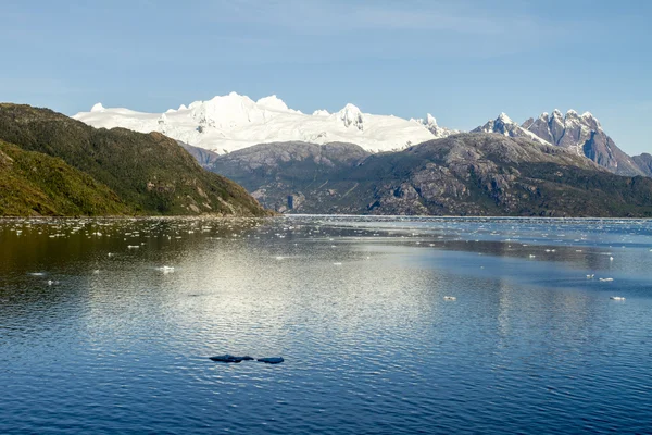 Chilenska fjordarna och Sarmiento kanal — Stockfoto