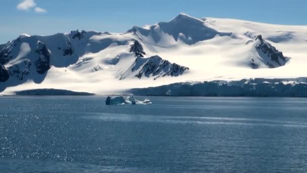 Cruisen in Antarctica - sprookjeslandschap — Stockvideo