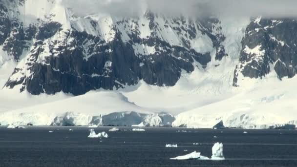 Cirkál az Antarktiszon - mesebeli táj — Stock videók
