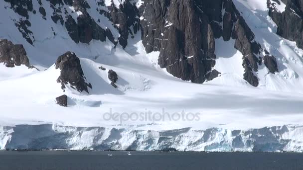 Linha costeira da Antártida - Aquecimento Global - Formações de Gelo — Vídeo de Stock