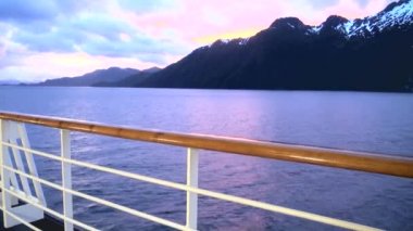 Şili fiyort gün batımı