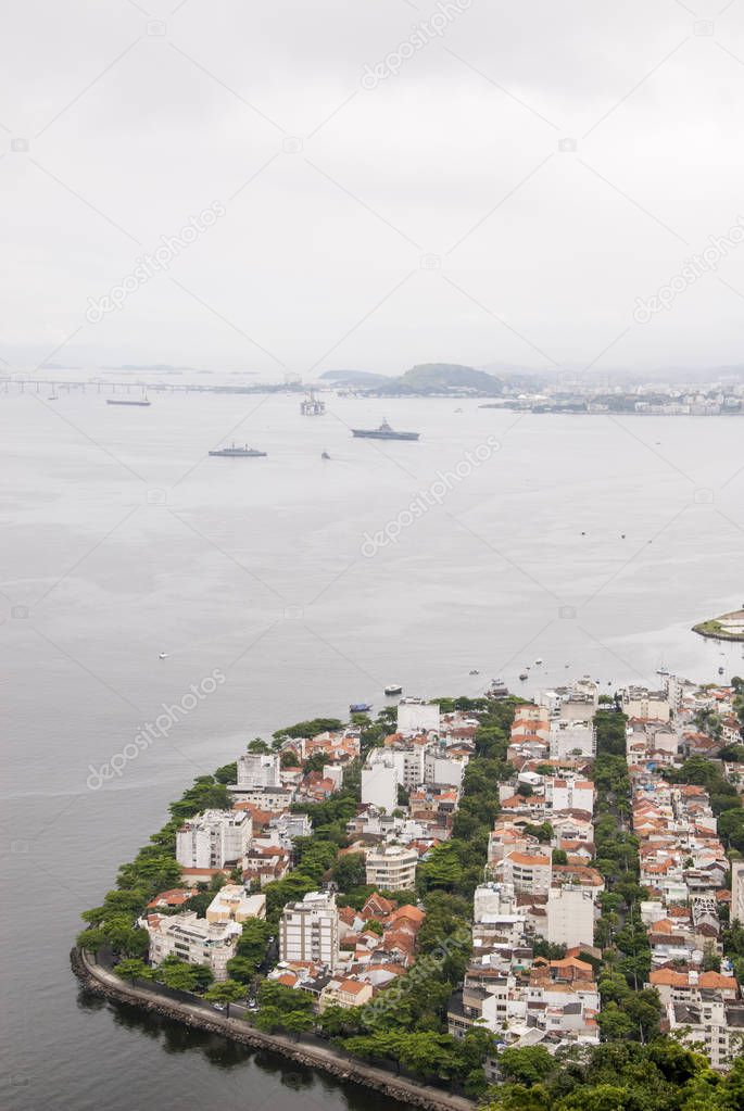 View of the cove of Botafogo in Rio de Janeiro