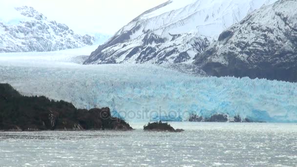Chile - krajobraz lodowiec amalia — Wideo stockowe