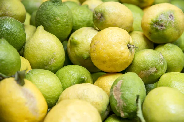 Citron och lime frukt i marketplace — Stockfoto