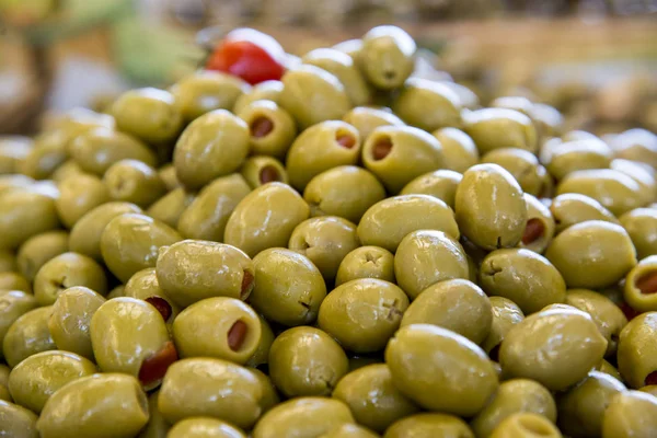 Green Fresh Olives — Stock Photo, Image