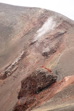Volkanik kayalar - Etna Dağı Sicilya