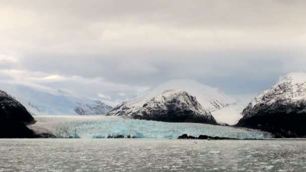 Чили - ландшафт ледника Амалия — стоковое видео