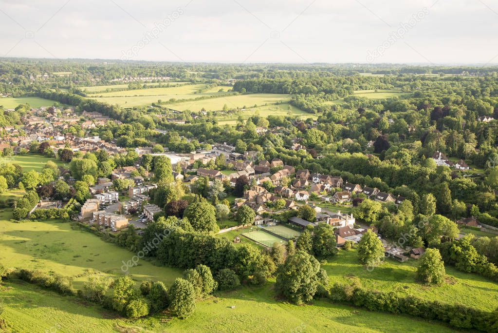 Aerial view of Buckinghamshire Landscape