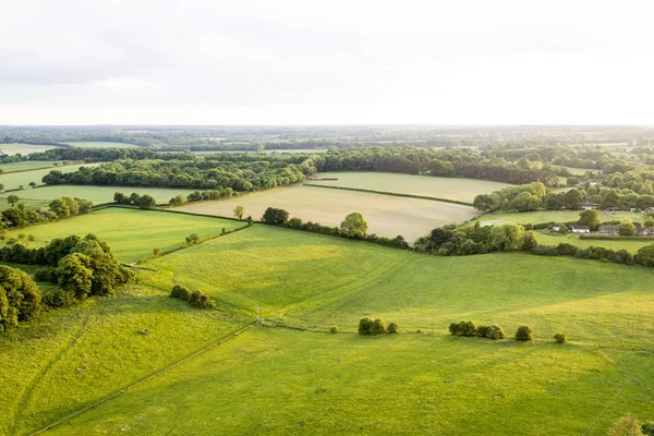 Letecký pohled na krajinu Buckinghamshire — Stock fotografie