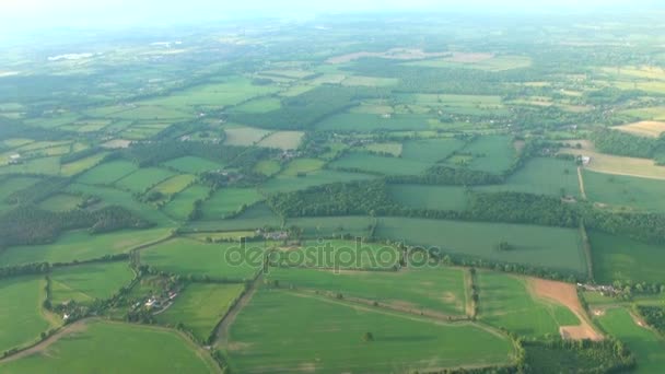 バッキンガムシャーの風景 空中空撮バッキンガムシャー風景 イギリス 熱い空気バルーン空中撮影のビュー — ストック動画