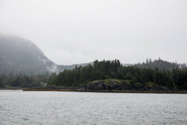 Alaska, Amerika Birleşik Devletleri Auke Bay bulutlu bir günde seyir-