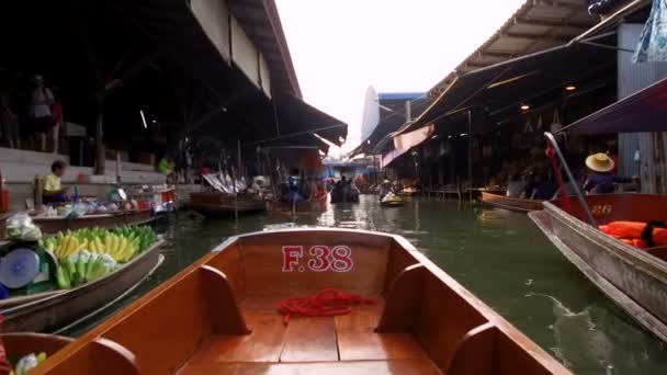 Damnoen Saduak Floating Market Плаваючий Ринок Районі Damnoen Saduak Провінція — стокове відео