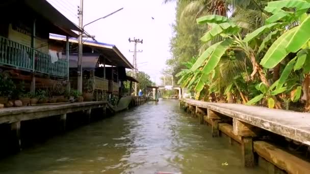 Damnoen Saduak Floating Market Een Drijvende Markt Het District Damnoen — Stockvideo