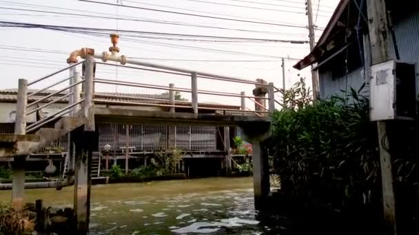 Damnoen Saduak Floating Market Tayland Başkenti Bangkok Yaklaşık 100 Kilometre — Stok video