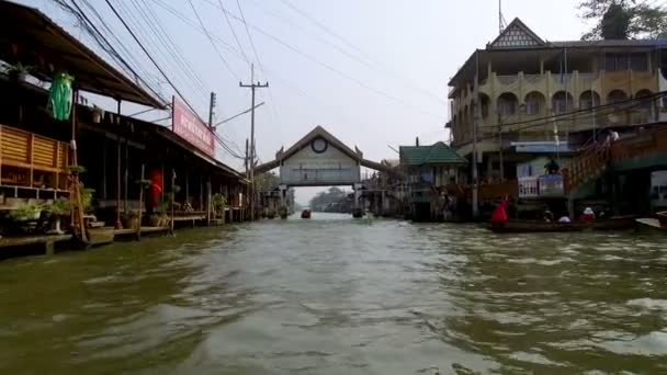Damnoen Saduak Floating Market Плаваючий Ринок Районі Damnoen Saduak Провінція — стокове відео