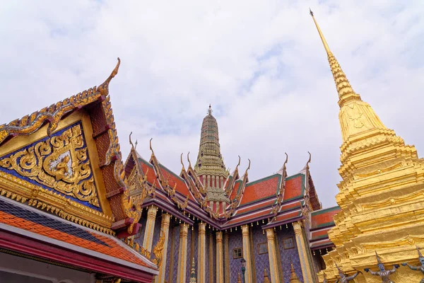 Panteão Real Histórico Templo Budista Wat Phra Kaew Grande Palácio — Fotografia de Stock