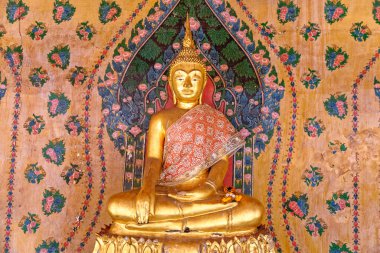 Bangkok, Tayland. Wat Pho 'daki Buda Heykeli Tapınak Kompleksi