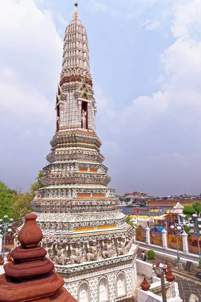 Wat Pho Temple Reclining Buddha Local Templo Chedis Bangkok Tailândia — Fotografia de Stock