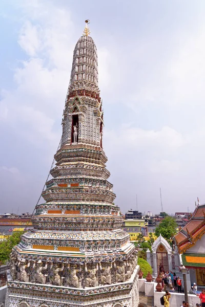 Wat Pho Temple Reclining Buddha Local Templo Chedis Bangkok Tailândia — Fotografia de Stock