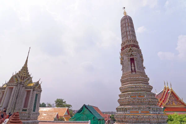 Wat Pho Temple Reclining Buddha Temple Site Chedis Bangkok Thailand — 스톡 사진