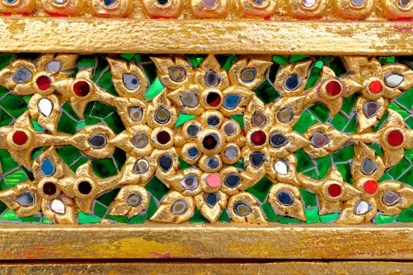 Detalle Del Trabajo Cerámica Decorativa Complejo Del Templo Wat Pho — Foto de Stock