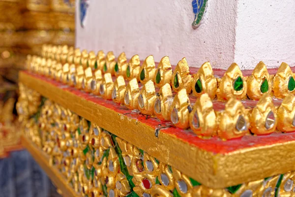 Detail Der Dekorativen Keramik Tempelkomplex Wat Pho Liegender Buddha Thailand — Stockfoto