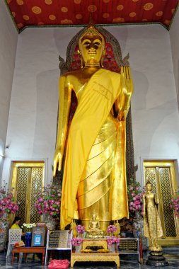 Bangkok, Tayland. Wat Pho 'daki Buda Heykeli Tapınak Kompleksi