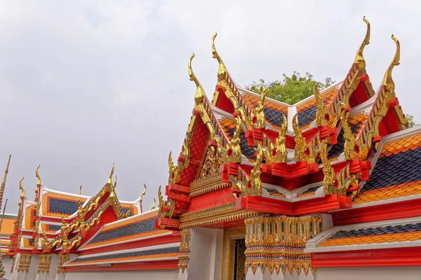 Temple Wat Pho Bouddha Couché Site Temple Chedis Bangkok Thaïlande — Photo