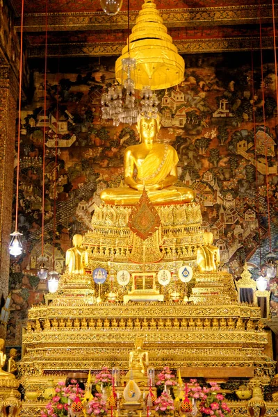Bangkok Thaïlande Statue Bouddha Dans Complexe Temple Wat Pho Bouddha — Photo