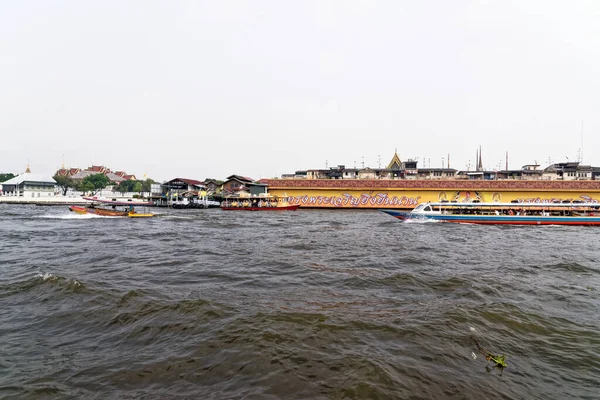 Chao Phraya Belangrijkste Rivier Thailand Het Stroomt Door Bangkok Vervolgens — Stockfoto