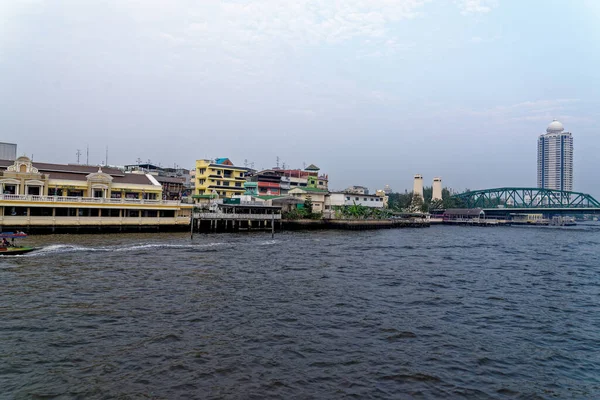 Chao Phraya Belangrijkste Rivier Thailand Het Stroomt Door Bangkok Vervolgens — Stockfoto